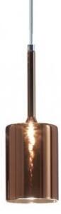 Axolight Spillray MI, závěsné svítidlo z bronzem pokoveného skla, LED 1,5W G4 prům. 10cm, zapuštěná montáž