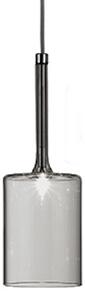 Axolight Spillray MI, závěsné svítidlo z šedého kouřového skla, LED 1,5W G4 prům. 10cm, zapuštěná montáž