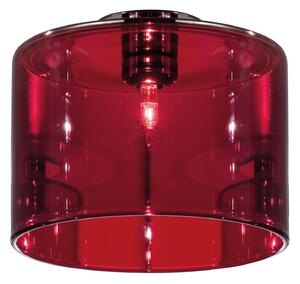 Axolight Spillray GI stropní svítidlo z červeného skla, LED 1,5W G4 průměr 14cm, zapuštěná montáž