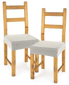 Multielastický potah na sedák na židli Comfort smetanová, 40 - 50 cm, sada 2 ks