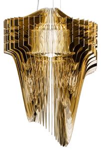 Slamp ARI84SOS0003O_000 Aria L gold, závěsný světelný objekt od Zaha Hadid, 70W LED 2700K, délka 115cm