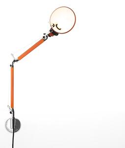 Artemide A010960+A025150 Tolomeo Micro Parete Halo, designové nástěnné svítidlo s vypínačem, 1x60W E14, oranžová metalíza, max. 74cm