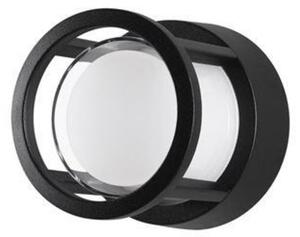 NOVA LUCE venkovní nástěnné svítidlo AGOSTO černý hliník a akrylový difuzor LED 6W 3000K 100-240V 120st. IP54 9207615