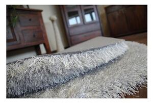 Luxusní kusový koberec Shaggy Love šedý kruh 120cm