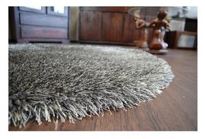 Luxusní kusový koberec Shaggy Love hnědý kruh 120cm