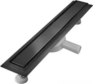 Sunrik Lineární sprchový odtok 50 cm s míkou a sifonem 360° erný