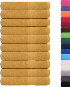 Saunové osušky FROGN 10 ks zlaté 80x200 cm 360 g/m²