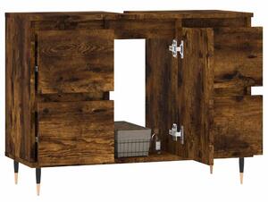 Koupelnová skříňka kouřový dub 80 x 33 x 60 cm kompozitní dřevo