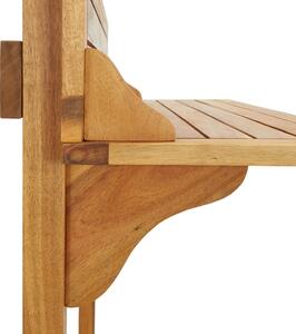 Barový stolek na balkon - 90x37x122,5 cm | masivní akácie