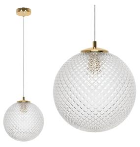 Závěsné svítidlo Cannes, 1x čiré skleněné stínítko (fi 25 cm), G