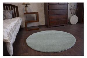 Luxusní kusový koberec Shaggy Azra zelený kruh 60cm