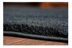 Luxusní kusový koberec Shaggy Azra černý kruh 100cm