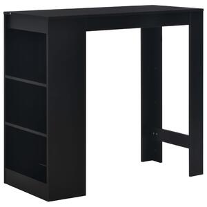Barový stůl Eland s regálem - 110x50x103 cm | černý