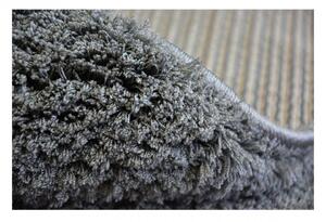 Luxusní kusový koberec Shaggy Azra šedý 2 kruh 100cm
