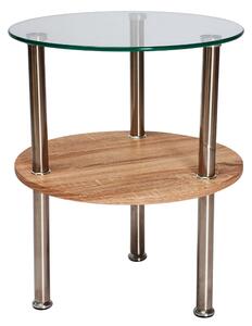 Konferenční stolek IVET 50x50x55, x 50 x 55 cm,, hnědá, mdf