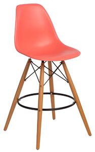 Barová židle P016V PP tmavě broskvová