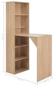 Barový stůl Stocky se skříní - 115x59x200 cm | dubový