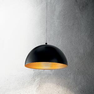 Fabas 3215-40-101 Dingle, závěsné svítidlo z kovu v černé vnější, zlaté vnitřní úpravě, 1x60W, prům. 40cm