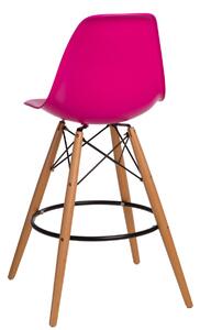 Barová židle P016V PP tmavě růžová