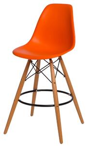 Barová židle P016V PP oranžová