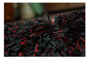 Kusový koberec Shaggy Narin černo červený 200x290cm