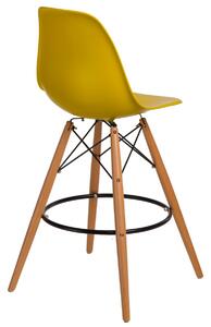 Barová židle P016V PP tmavě olivová