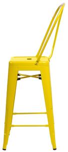 Barová židle s opěradlem Iris Back žlutá