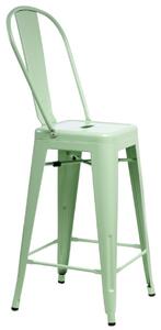 Barová židle PARIS back zelená inspirovaná TOLIX