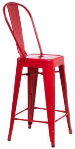 Barová židle PARIS back červená inspirovaná TOLIX