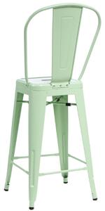 Barová stolička s opěradlem Iris Back zelená