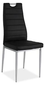 Židle H260 chrom/černá eko kůže