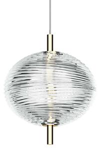 Lodes 16821 5027 Jefferson mini, závěsné svítidlo ze skla a zlatého kovu, 1x3W LED 2700K stmívatelné, výška 17,5cm