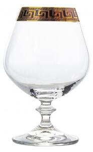BOHEMIA ANGELA VERSO GOLD SKLENICE NA BRANDY 400 ML SADA 6 KS