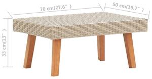 Zahradní konferenční stolek Wiener - polyratan | béžový