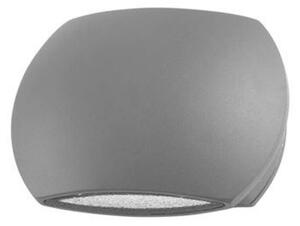 NOVA LUCE venkovní nástěnné svítidlo COMO tmavě šedý hliník skleněný difuzor LED 2x3W 3000K 220-240V 2x34st. IP54 světlo nahoru a dolů 741662