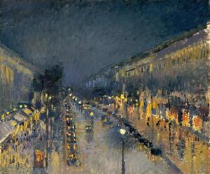 Obrazová reprodukce The Boulevard Montmartre at Night, 1897, Pissarro, Camille