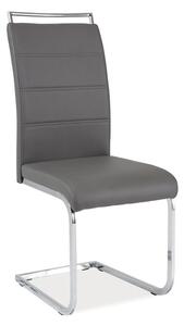Židle H441 chrom/šedá eko kůže