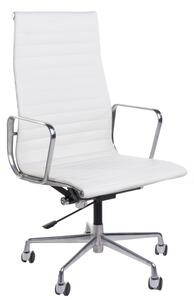 Kancelářská židle CH1191T kůže, chrom bílá