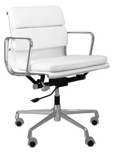 Kancelářská židle CH inspirovaná EA217 bílá kůže, chrom