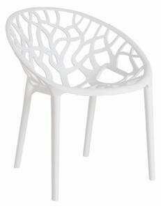Židle CORAL bílá glossy, Sedák bez čalounění, Nohy: plast, , barva: bílá, bez područek plast