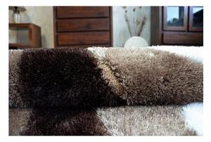 Luxusní kusový koberec Shaggy Space hnědý 80x150cm