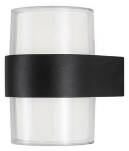 NOVA LUCE venkovní nástěnné svítidlo DARF černý hliník ABS difuzor LED 2x5W 3000K 100-240V 115st. IP65 světlo nahoru a dolů 9925666