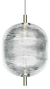 Lodes 16822 5027 Jefferson small, závěsné svítidlo ze skla a zlatého kovu, 1x3W LED 2700K stmívatelné, výška 23,5cm