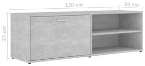 TV stolek Macq - 120x34x37 cm | betonově šedý