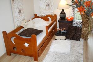 Dětská postel SEWERYN 70 x 160 cm - ořech