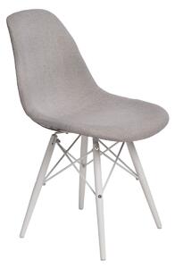 Židle P016V pattern šedá-patch/bílá, Sedák s čalouněním, Nohy: buk, látka, barva: šedá, bez područek buk