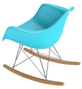 Židle P018 RR PP oceán modrá inspirována rar skluznice, Sedák bez čalounění, Nohy: dřevo, , barva: modrá, s područkami chrom
