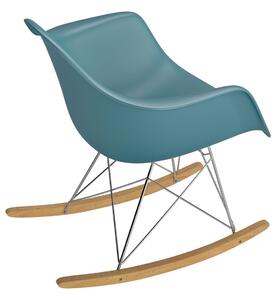 Židle P018 RR PP navy zelená inspirována rar, Sedák bez čalounění, Nohy: dřevo, , barva: zelená, s područkami chrom