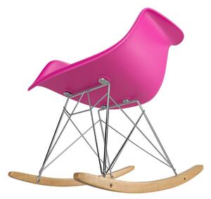 Židle P018 RR PP růžová inspirována rar, Sedák bez čalounění, Nohy: dřevo, , barva: růžová, s područkami chrom