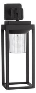 NOVA LUCE venkovní nástěnné svítidlo FIGO antracitový hliník a čirý akryl E27 1x12W 220-240V bez žárovky IP65 9492500